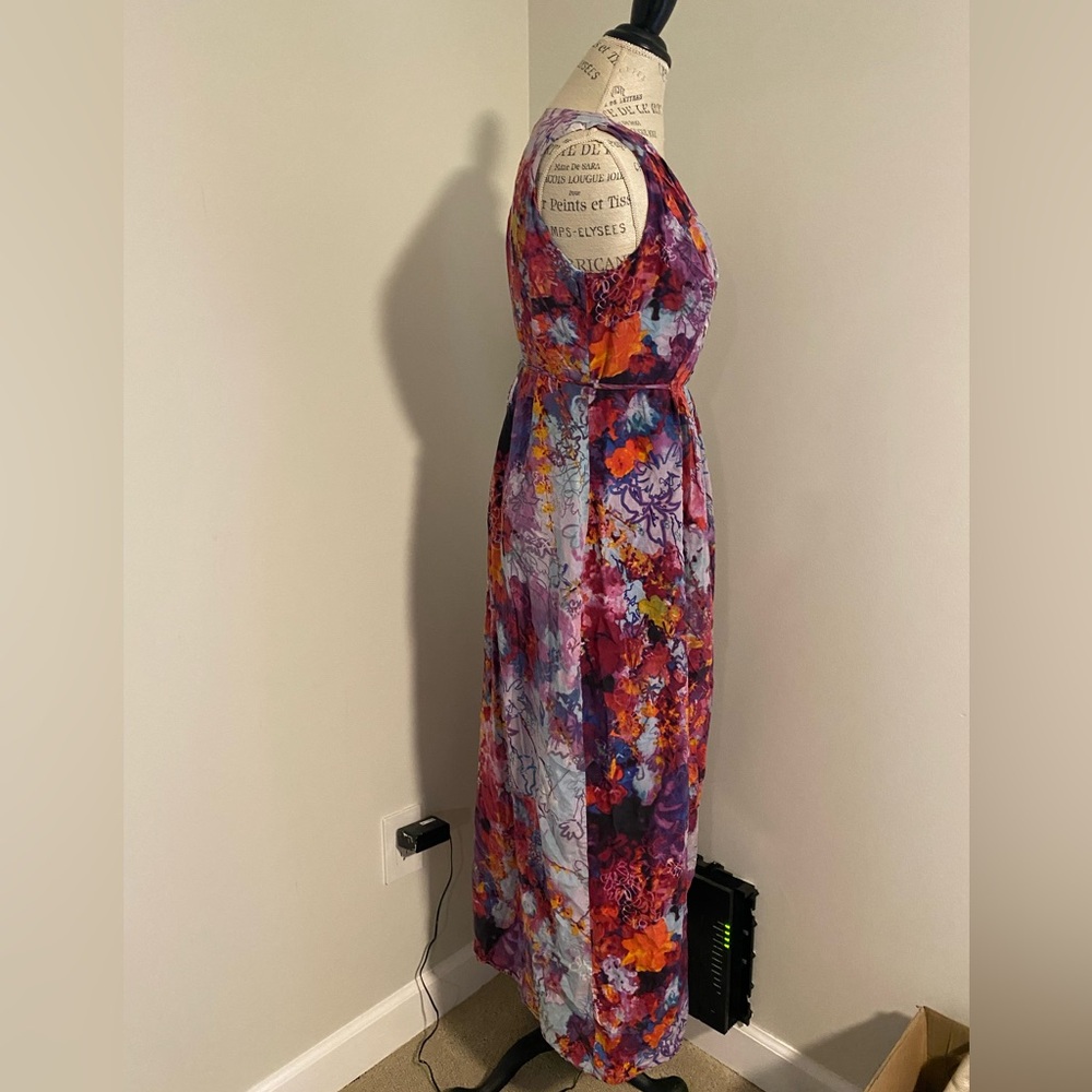 Vivienne Tam silk maxi dress watercolor - Picture 3 of 8